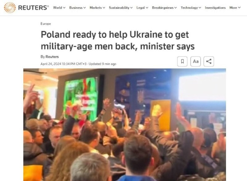 Polonia está dispuesta a ayudar a Ucrania a devolver a sus hombres en edad militar, - Ministro de Defensa y...