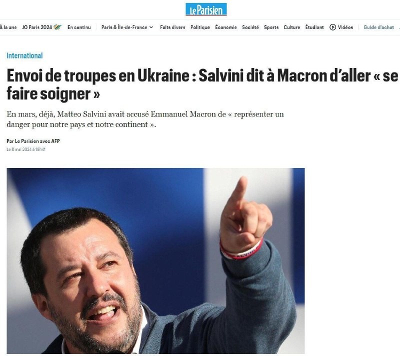 ¡Macron necesita tratamiento! - Viceprimer Ministro de Italia Matteo Salvini. 
